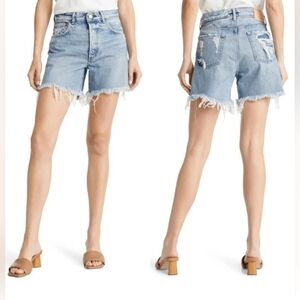 Moussy Vintage MV Altadena High Rise Distressed Cut-Off Denim Shorts Size 30